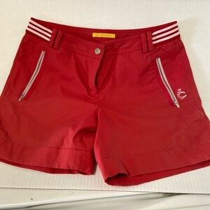 Louis Casteel high end red shorts Golf Designer size small